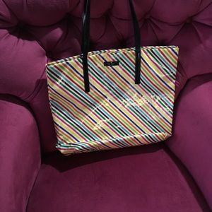 Kate spade bon shopper tote rainbow